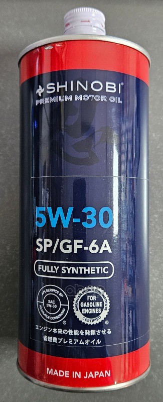 Масло моторное синтетическое SHINOBI SP/GF-6A 5W-30 1L SHINOBI арт. SH0007