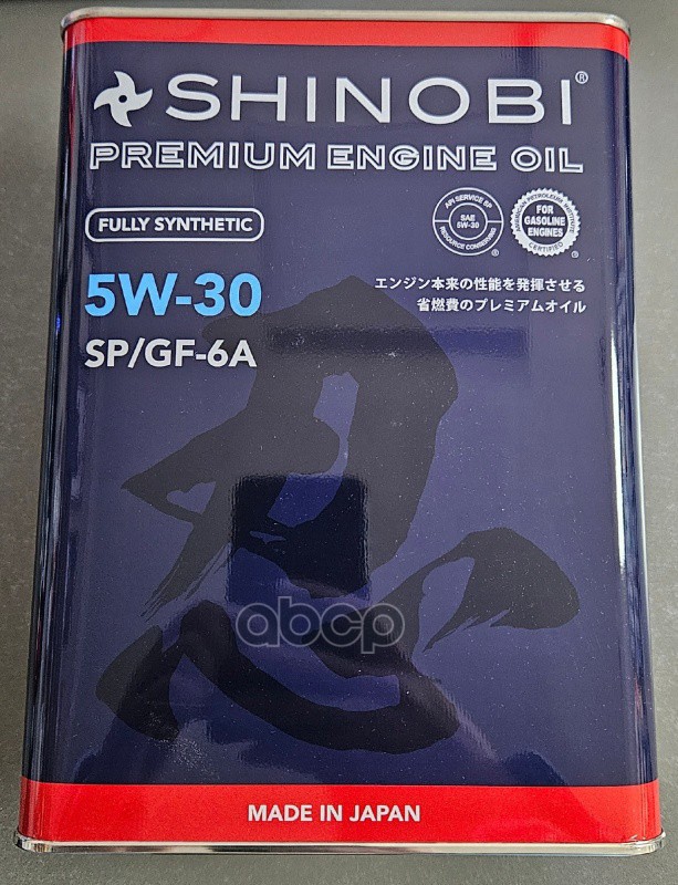Масло моторное синтетическое SHINOBI SP/GF-6A 5W-30 4L SHINOBI арт. SH0008