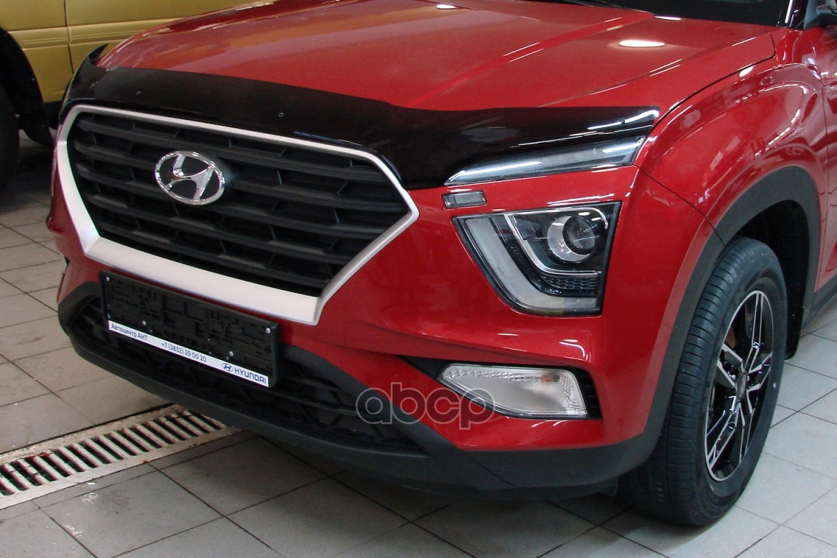 Дефлектор капота Hyundai Creta, 2020- / ix25, 2019-, темный / Хендай Крета SIM арт. NLD.SHYCRE2012