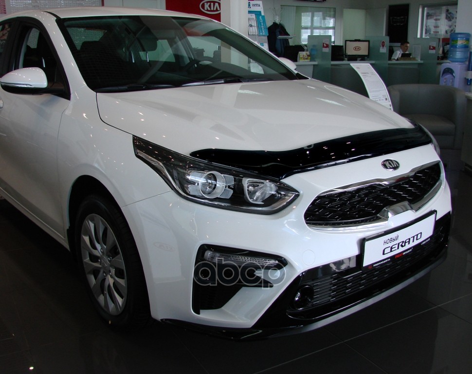 Дефлектор капота KIA Cerato 2018-, темный / Киа Серато SIM арт. NLD.SKICER1812