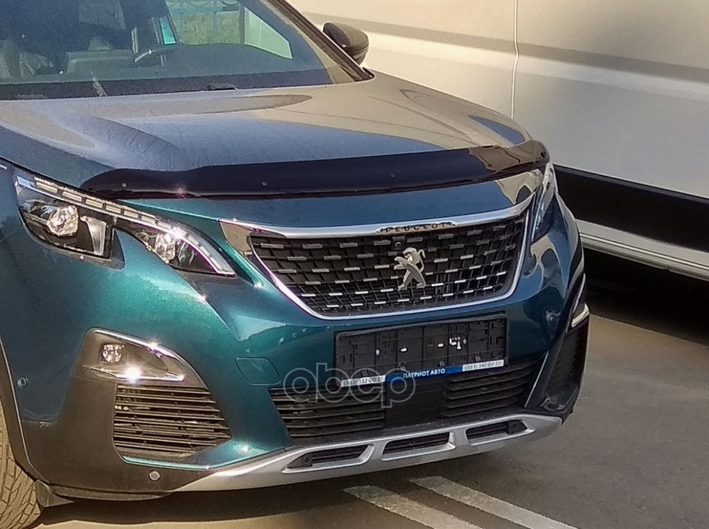 Дефлектор капота для Peugeot 3008, 2016-, Peugeot 5008, 2017-, темный / Пежо SIM арт. NLD.SPE30081612