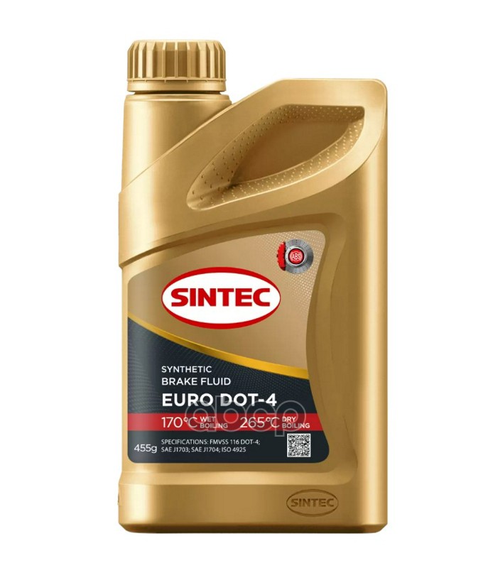 Тормозная жидкость Euro DOT-4 455гр SINTEC арт. 102809
