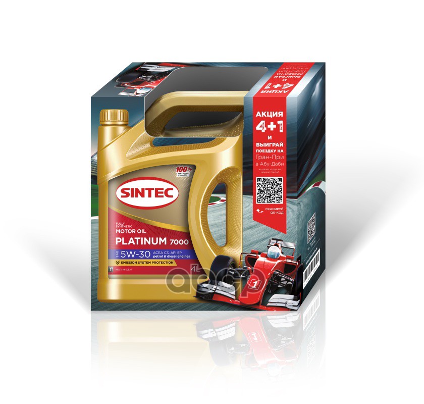 SINTEC Масло Моторное Синтетическое Platinum 5W30 Sp C2/C3 4+1Л