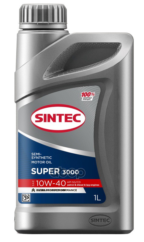 SINTEC Масло моторное полусинтетическое Super 3000 10W40 SG/CD 1л