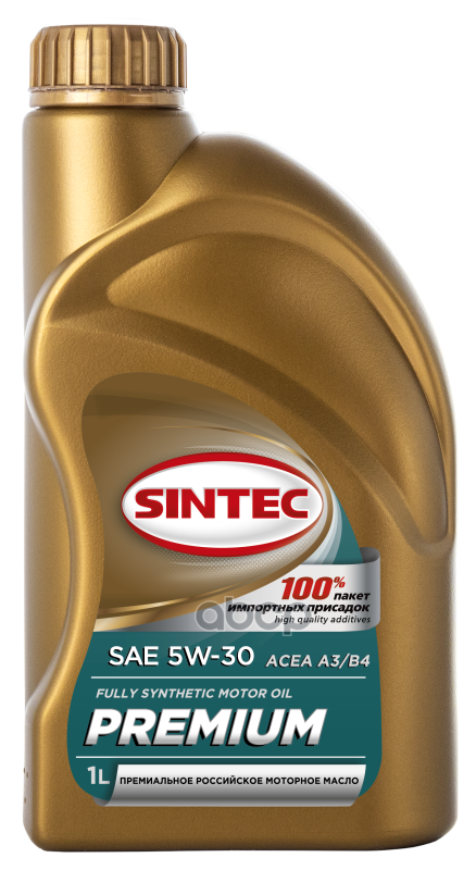 SINTEC Масло моторное Sintec Premium 9000 5W-30 A3/B4 SL/CF 1л (синтетика)