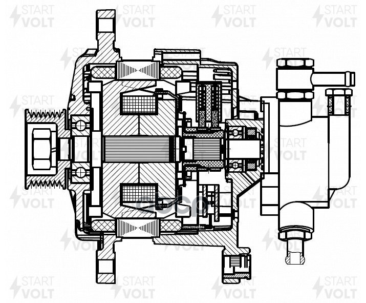 Генератор для а/м ГАЗ Газель Next (22-)/NN (22-) с дв. 2.5d [G] 140A (LG 0322) STARTVOLT арт. LG0322