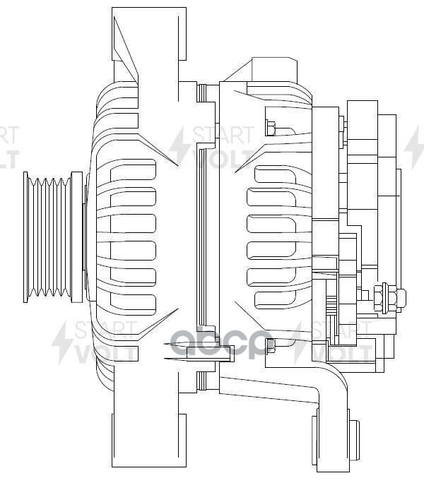 Генератор для а/м Opel Astra G (98-)/Zafira A (01-) 1.4i/1.6i 100A (LG 0561) STARTVOLT арт. LG0561