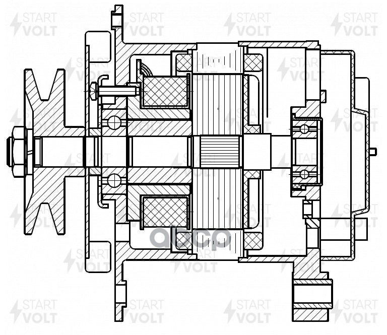 Генератор Для С/Т Мтз-1221/Кск-150/То-28 С Дв. Д-245.5/245.7/260 (3 Клемм.) 72А Lg 0685 STARTVOLT арт. LG0685