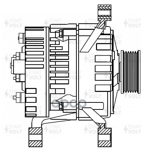 Генератор для а/м КАМАЗ с дв. 740.30/740.31 Евро-2/Евро-3 95А STARTVOLT LG 0701 STARTVOLT арт. LG 0701