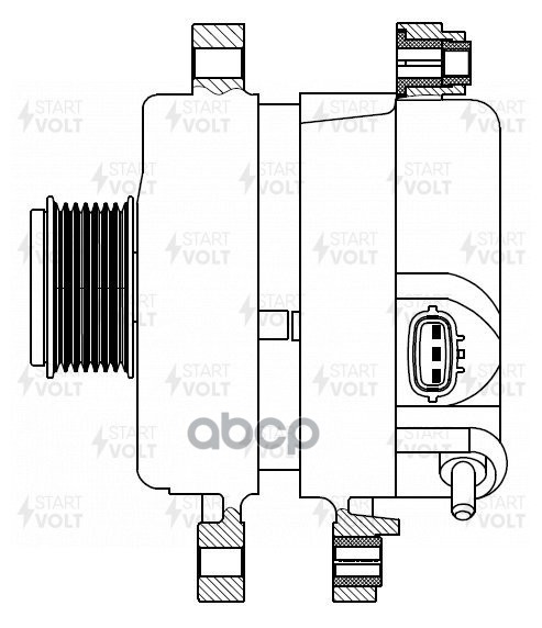 Генератор для а/м Hyundai Starex (07-) 2.5CRDi 130A (LG 0818) STARTVOLT арт. LG0818
