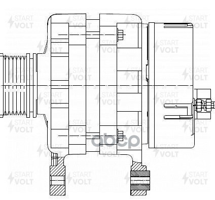 Генератор для а/м Лада Largus (12-)/Renault Logan (04-) 1.6i 90A (тип АвтоВАЗ) (LG 0900) STARTVOLT арт. lg-0900