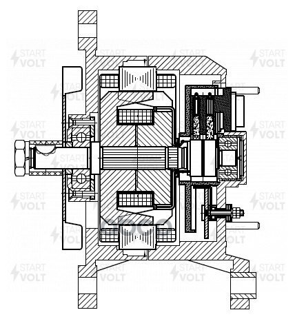 Генератор для а/м Volvo FH12 (93-) с дв. D12A420/D12C380 80А (LG 1097) STARTVOLT арт. LG1097