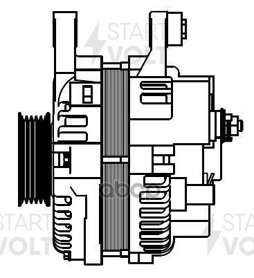 Генератор для а/м Mitsubishi Pajero Sport (98-) 3.0i/Pajero II (97-) 3.0i/3.5i 85A (LG 1111) STARTVOLT арт. lg-1111