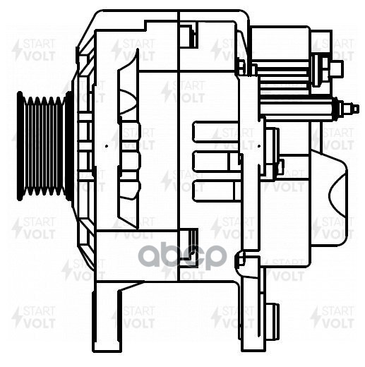 Генератор для а/м VAG Fabia II (07-)/Fabia I (99-)/Rapid (12-) 1.2T 90A (LG 1804) STARTVOLT арт. LG1804