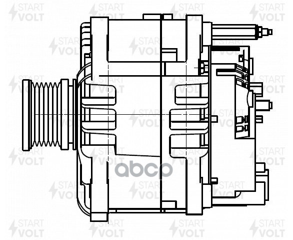 Генератор для а/м VAG Transporter T5 (09-)/Tiguan (16-) 2.0TDI 180A (LG 1816) STARTVOLT арт. LG1816