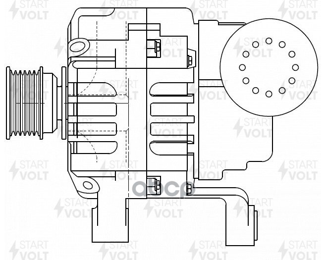 Генератор для а/м BMW 5 E39 (95-) 2.0i/2.5i/2.8i/X5 E53 (00-) 3.0i 140A (LG 2636) STARTVOLT арт. LG2636