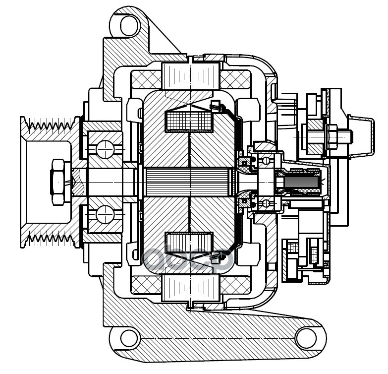 Генератор для а/м DAF XF (12-) с дв. MX-13 355 120A (LG 2810) STARTVOLT арт. LG2810