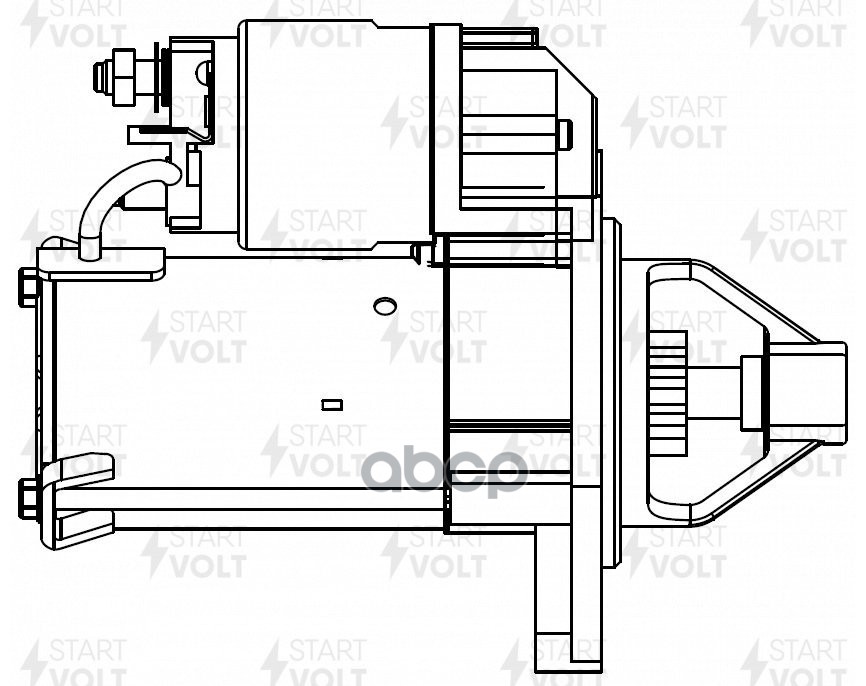Стартер для а/м Лада 2101-2107/2123/21214 н/о (тип АвтоВАЗ) 1,4кВт (LSt 0102) STARTVOLT арт. LST0102
