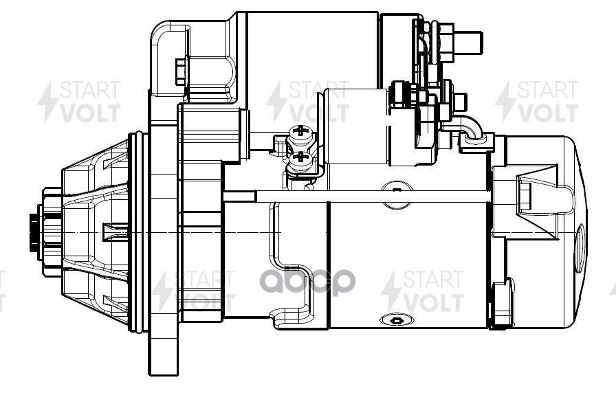 Стартер для а/м КАМАЗ с дв. Cummins 4ISBe185/6ISBe270/285/300 н/о 24В 6кВт (LSt 0700X) STARTVOLT арт. LST0700X