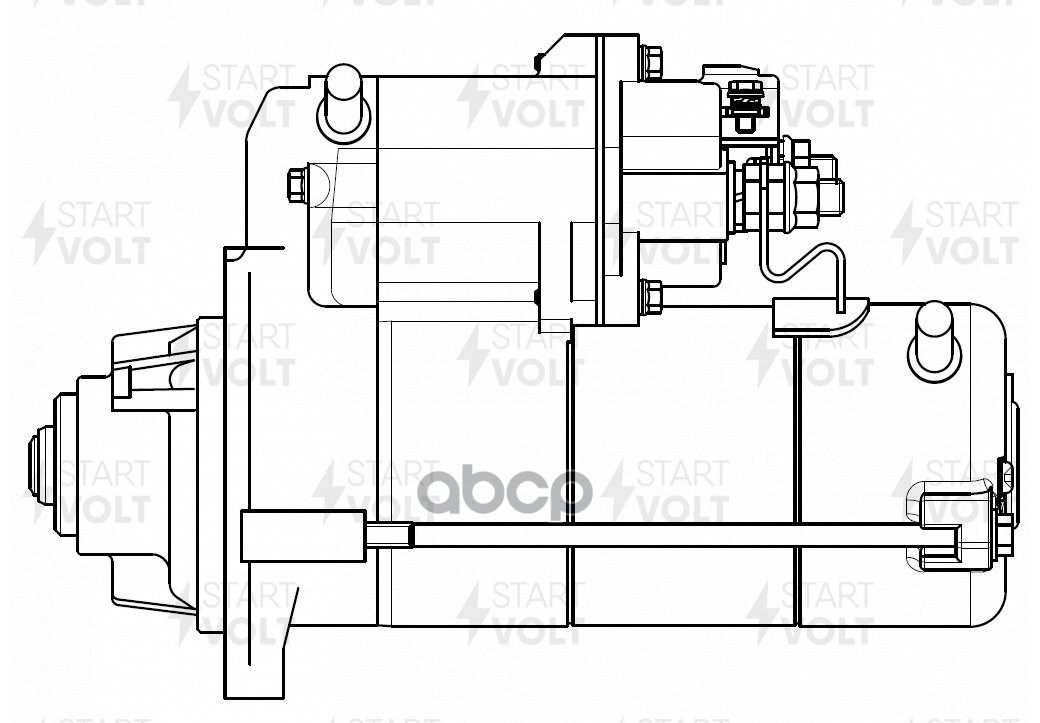 Стартер для а/м КАМАЗ с дв. Cummins ISB 6,7 24В 4,8кВт (LSt 0756X) STARTVOLT арт. LST0756X