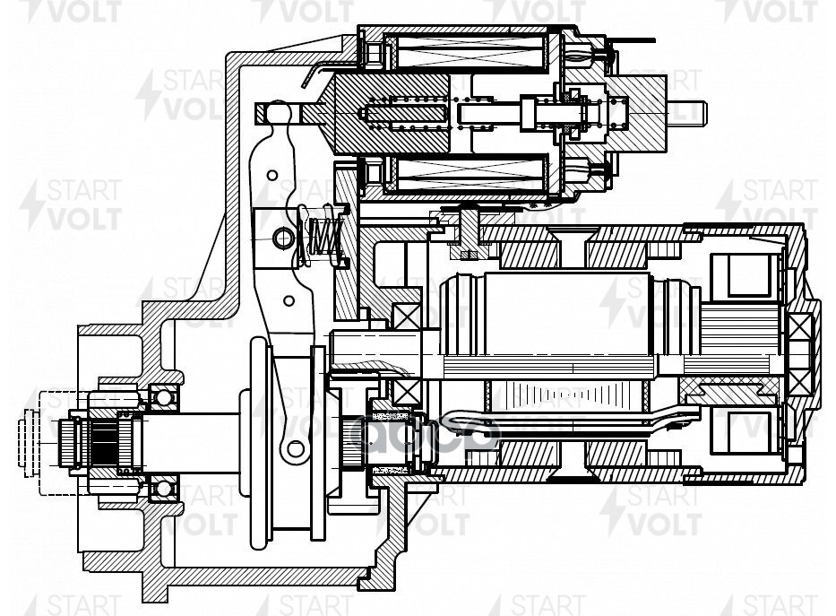 Стартер для а/м Kia Sorento (02-)/Hyundai H-1 (08-) 2.5CRDi 2,2кВт (LSt 0804) STARTVOLT арт. LST0804