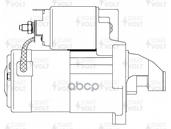 Стартер для а/м Kia Shuma II (01-) 1.6i/Rio (00-) 1.5i/Sportage I (99-) 2.0i 1,2кВт (LSt 0848) STARTVOLT арт. LST0848