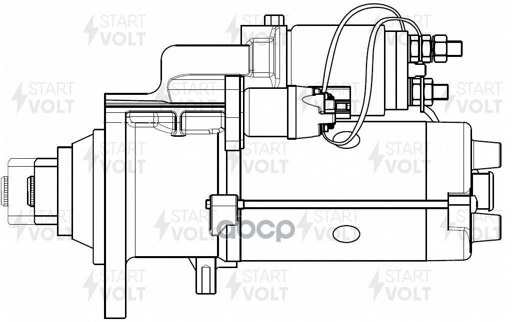Стартер для а/м MAN TGA (02-) с дв. D2876LF12 24В 7,5кВт (LSt 1296) STARTVOLT арт. LST1296
