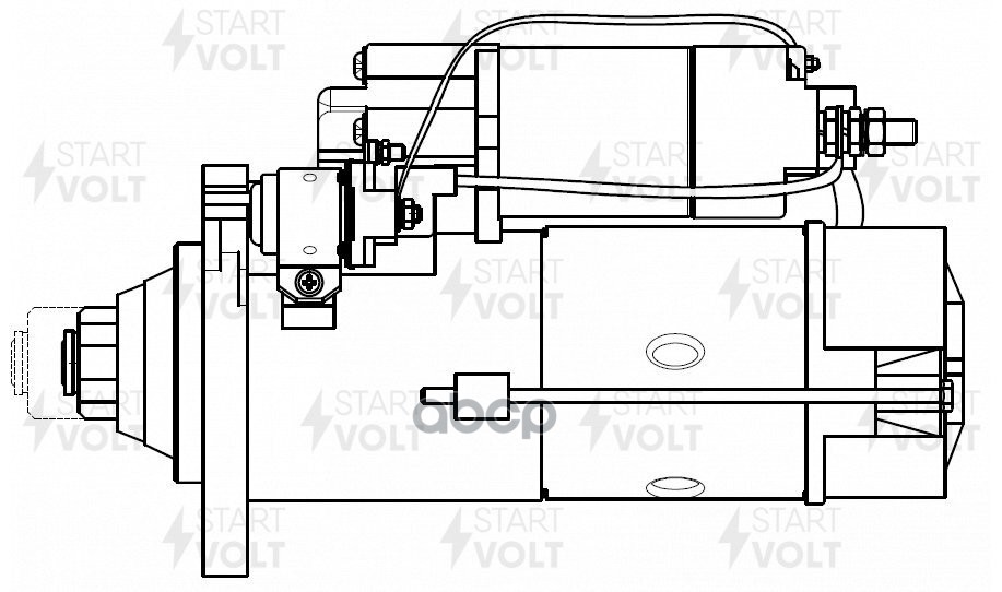 Стартер для а/м Mercedes-Benz Actros MP4/MP5 (11-) с дв. OM471 24В 8кВт (LSt 1598) STARTVOLT арт. LST1598