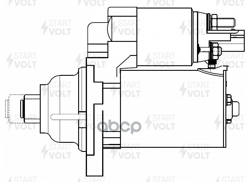 Стартер для а/м VAG Yeti (09-) 1.2TSI/Passat B6 (05-) 1.6i 1,1кВт (LSt 1852) STARTVOLT арт. LST1852