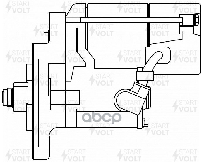 Стартер для а/м Toyota Land Cruiser Prado J120 (02-) 4.0i 2кВт (LSt 1916) STARTVOLT арт. LST1916