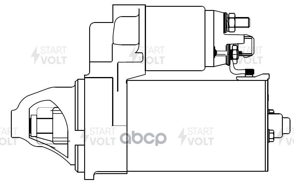 Стартер для а/м BMW 5 F10 (10-)/3 F30 (12-)/X3 F25 (11-) 2.0i MT 1,7кВт (LSt 2608) STARTVOLT арт. LST2608