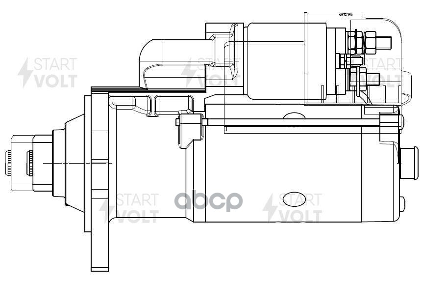 Стартер для а/м DAF XF 95 (02-) с дв. XE315C/XF315M 7,5кВт (LSt 2803) STARTVOLT арт. LST2803