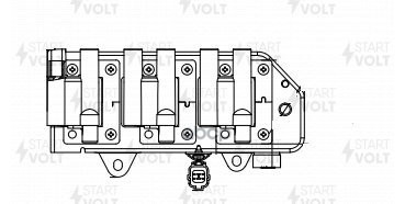 Катушка зажигания для а/м Hyundai Sonata (98-) 2.5i/2.7i/Kia Magentis (00-) 2.5i (SC 0803) STARTVOLT арт. SC0803