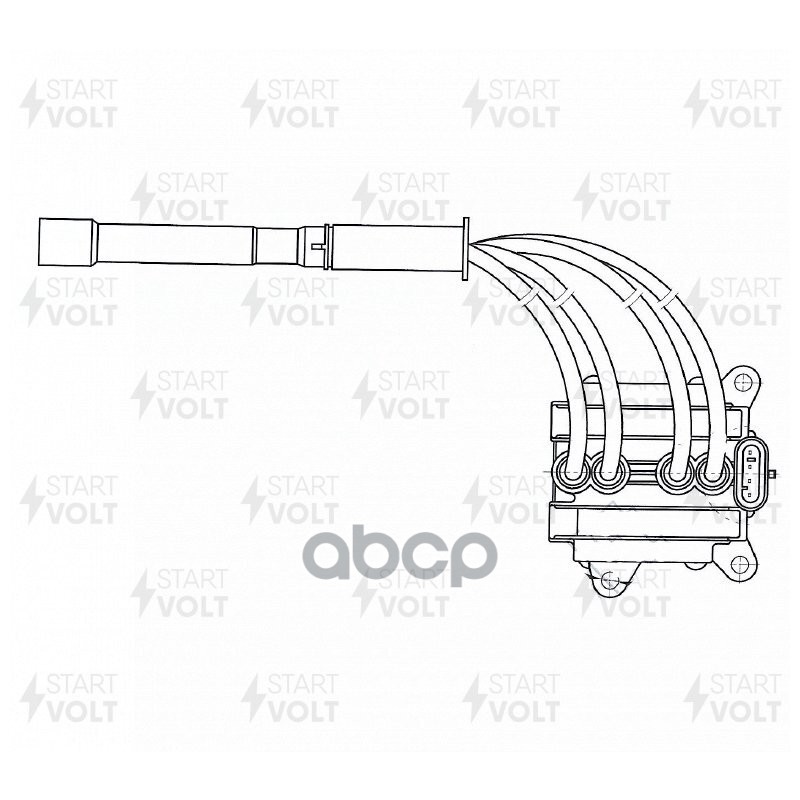 Катушка зажигания для а/м Renault Kangoo (01-)/Clio II (01-) 1.2i (SC 0909) STARTVOLT арт. SC0909