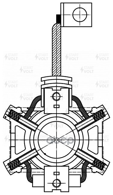 Узел щеточный стартера для а/м Hyundai Getz (02-)/Kia Rio (05-) 1.4i (тип Delco) (VBS 0502) STARTVOLT арт. VBS0502