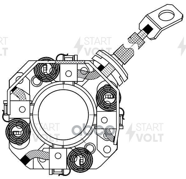 Узел щеточный стартера для а/м Chevrolet Captiva C100 (06-)/Opel Antara (06-) 2.0D (VBS 0507) STARTVOLT арт. vbs-0507