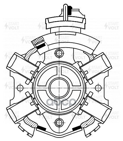 Узел щеточный стартера для а/м Mercedes-Benz M W164 (05-) 3.5i/GL X164 (06-) 4.7i/5.5i (VBS 1504) STARTVOLT арт. VBS1504