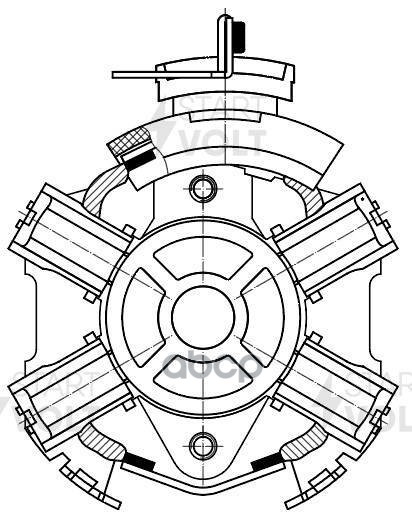Узел щеточный стартера для а/м Fiat Ducato (06-) 2.3JTD/PSA Boxer (06-)/Jumper (06-) 3.0HDi (VBS 160 STARTVOLT арт. vbs-1601