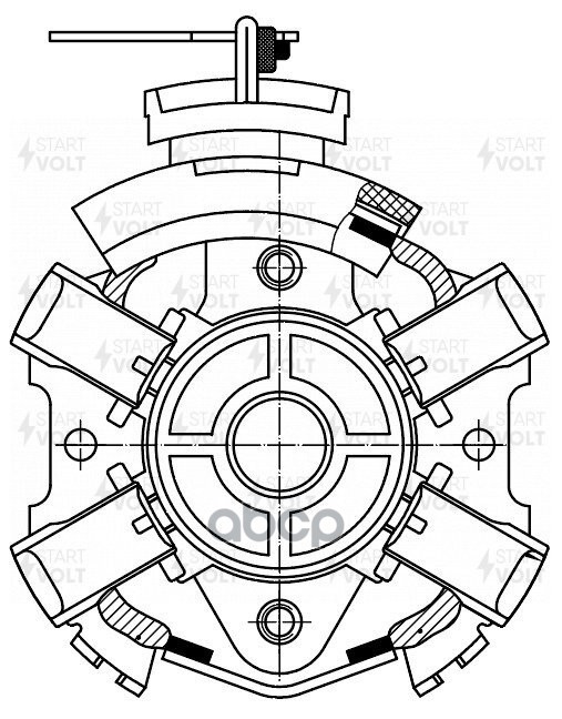 Узел щеточный стартера для а/м VAG Octavia Tour (96-) 5MT (VBS 1816) STARTVOLT арт. vbs-1816