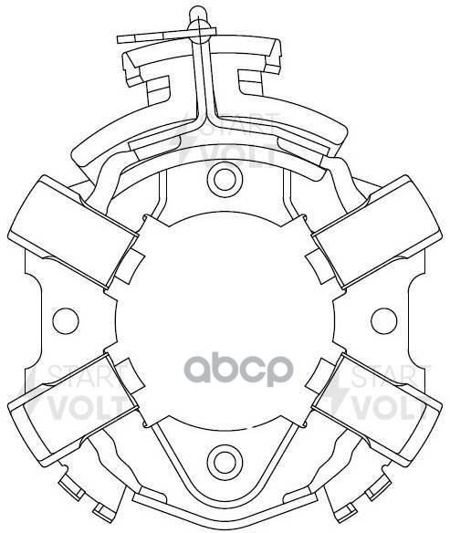 Узел щеточный стартера для а/м VAG Passat B7 (11-)/Golf VI (08-) 1.4TSI/1.8TSi (VBS 1841) STARTVOLT арт. VBS1841