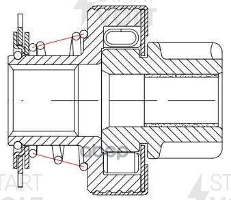 Привод стартера (бендикс) для а/м ГАЗ/УАЗ с дв. ЗМЗ-402/УМЗ-421/4215/4216 (тип Iskra) (VCS 0704) STARTVOLT арт. VCS0704