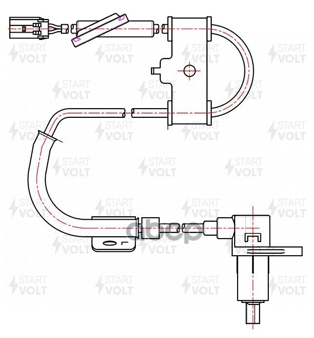 Датчик ABS для а/м Hyundai Elantra (00-)/KIA Cerato (04-) задн. лев. (VS-ABS 1509) STARTVOLT арт. vs-abs-1509
