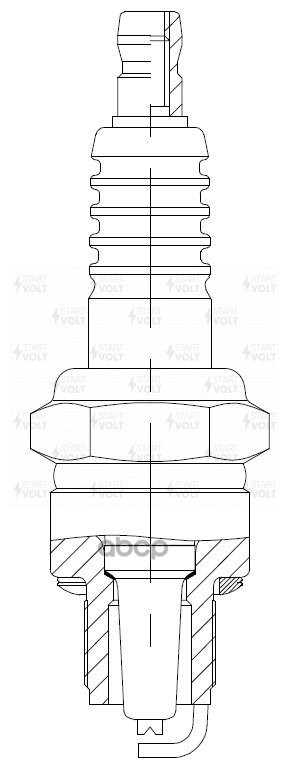 Свеча зажигания для а/м ГАЗ/УАЗ с дв. ЗМЗ-402.1/4021.1 (зазор 0,5мм) (кмпл. 4шт) (VSP 0056) STARTVOLT арт. VSP0056