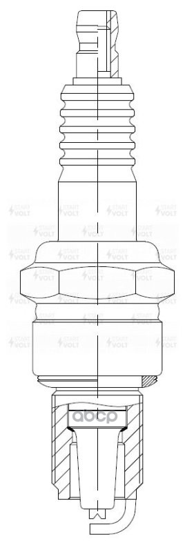 Свеча зажигания для а/м Лада 2101-2107 карб. (зазор 0,7мм) (VSP 0102) STARTVOLT арт. VSP0102