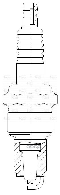 Свеча зажигания для а/м Лада 2110 инж. 8кл. (зазор 1мм, с резистором) (VSP 0107) STARTVOLT арт. VSP0107