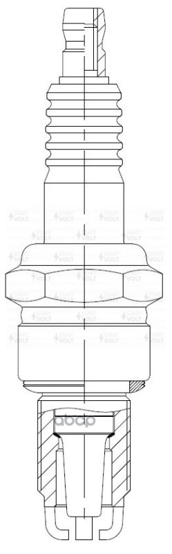 Свеча зажигания для а/м Лада 2110-2112 (зазор 1мм  3-х электродные  с резистором) 8клап. (VSP 0109) STARTVOLT арт. vsp-0109