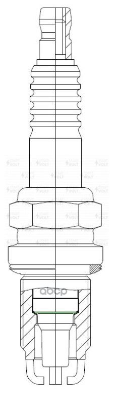 Свеча зажигания для а/м Лада 2110-2112 (зазор 1мм  3-х электродные  с резистором) 16клап. (VSP 0111) STARTVOLT арт. vsp-0111