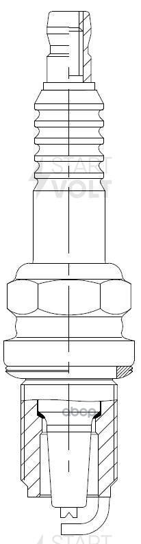 Свеча зажигания для автомобилей Лада 2110 инж. 16кл. (зазор 0,8мм, с резистором) STARTVOLT арт. VSP0118