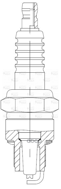 Свеча зажигания для а/м ГАЗ 24/3110/3302 с дв. ЗМЗ-402 (зазор 0,8мм, с резистором) (VSP 0306) STARTVOLT арт. VSP0306