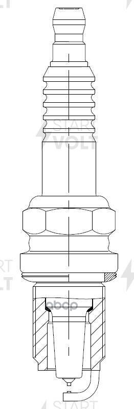 Свеча зажигания для автомобилей Mitsubishi Pajero Sport (98-) 3.0i/Pajero II (94-) 3.0i/3.5i Pt+Pt STARTVOLT арт. VSP1107